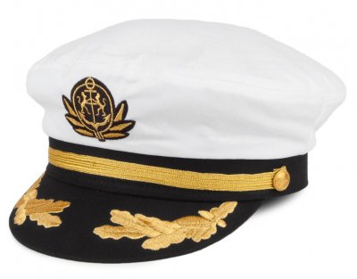 Fiddler cap - Jaxon Hats Fiddler Yacht Cap (blanc)