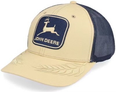 Casquettes - John Deere Mesh Back Trucker (marine/beige)