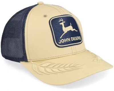 Casquettes - John Deere Mesh Back Trucker (marine/beige)