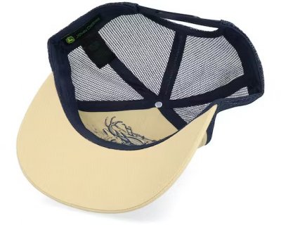 Casquettes - John Deere Mesh Back Trucker (marine/beige)