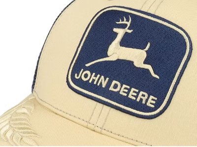 Casquettes - John Deere Mesh Back Trucker (marine/beige)