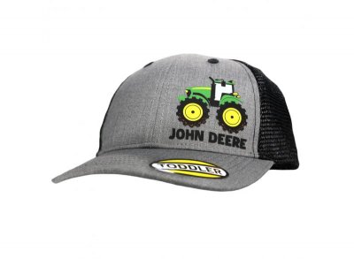 Casquettes - John Deere Kids 3D Rubber Tractor Print Cap (noir/gris)