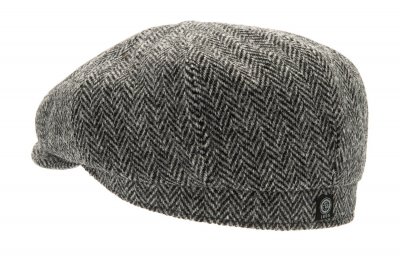 Casquette gavroche/irlandaise - CTH Ericson Alan Sr. Harris Tweed (noir)