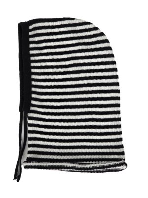 Cagoule - Gårda Valloire Striped Wool Mix Balaclava (noir/blanc)
