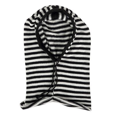 Cagoule - Gårda Valloire Striped Wool Mix Balaclava (noir/blanc)