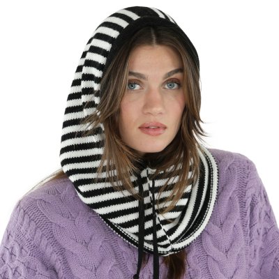 Cagoule - Gårda Valloire Striped Wool Mix Balaclava (noir/blanc)