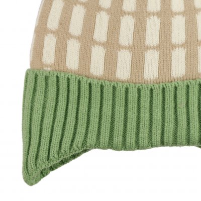 Bonnet Enfants - Gårda Lönneberga Beanie (beige/vert)
