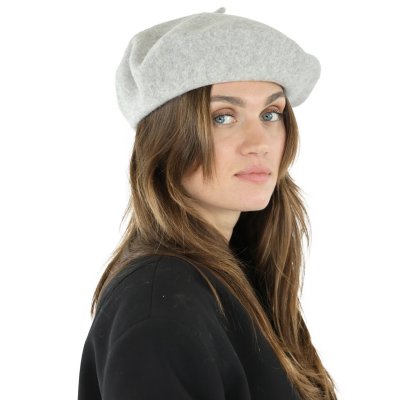 Berets - Gårda Annecy Wool Beret (gris clair)