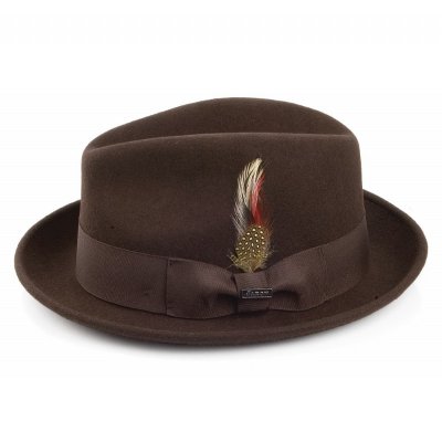 Chapeaux - Crushable Blues Trilby (marron)