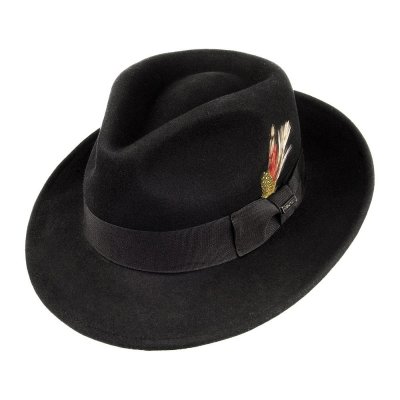 Chapeaux - Crushable C-Crown Fedora (noir)