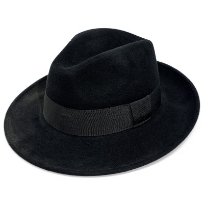 Chapeaux - Gårda Volterra Fedora Wool Hat (noir)