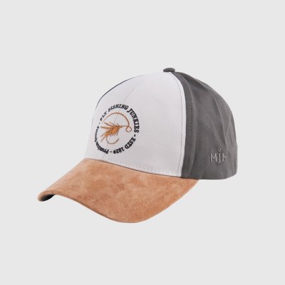 Casquettes - MJM Baseball Cap Life is Fishing (orange/offwhite)