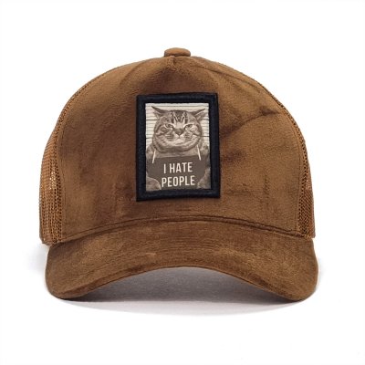 Casquettes - Gårda Velvet Trucker I Hate People (marron)