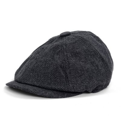 Casquette gavroche/irlandaise - Gårda Aberdour Newsboy (noir/gris)