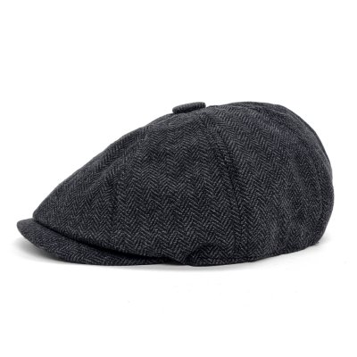 Casquette gavroche/irlandaise - Gårda Aberdour Newsboy (noir/gris)