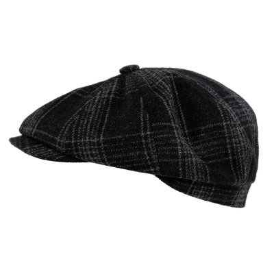 Casquette gavroche/irlandaise - Gårda Premium Banbury Wool Newsboy (noir)