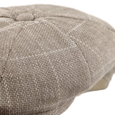 Casquette gavroche/irlandaise - Gårda Clemmons Checkered Newsboy (beige)