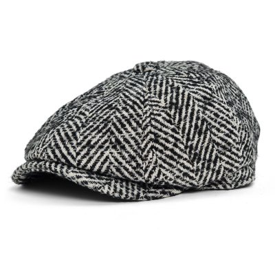 Casquette gavroche/irlandaise - Gårda Coulter Newsboy (noir/blanc)