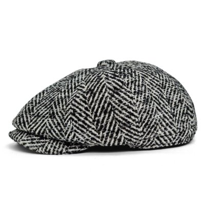 Casquette gavroche/irlandaise - Gårda Coulter Newsboy (noir/blanc)