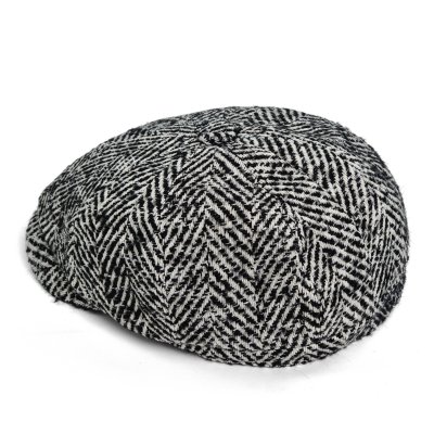 Casquette gavroche/irlandaise - Gårda Coulter Newsboy (noir/blanc)