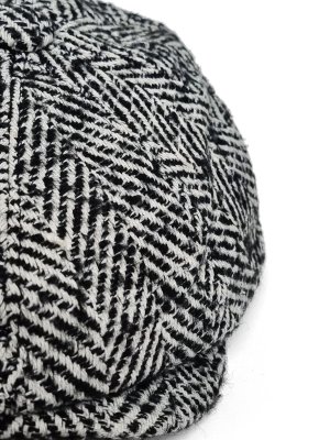 Casquette gavroche/irlandaise - Gårda Coulter Newsboy (noir/blanc)