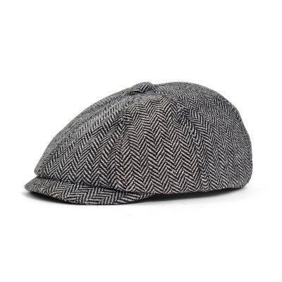 Casquette gavroche/irlandaise - Gårda Digby Children's Newsboy Cap (noir/blanc)