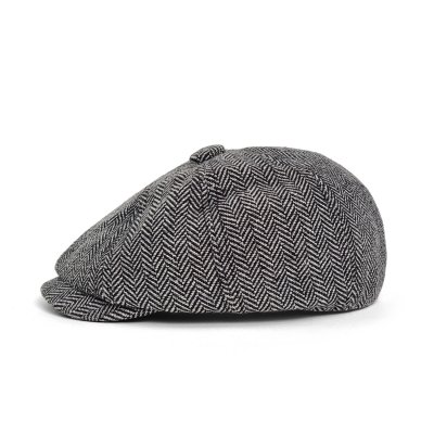 Casquette gavroche/irlandaise - Gårda Digby Children's Newsboy Cap (noir/blanc)
