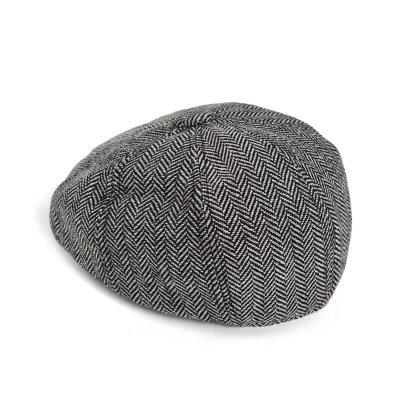 Casquette gavroche/irlandaise - Gårda Digby Children's Newsboy Cap (noir/blanc)