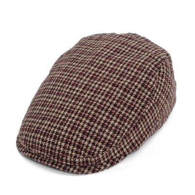 Casquette gavroche/irlandaise - Gårda Dunbeath (marron/rouge)