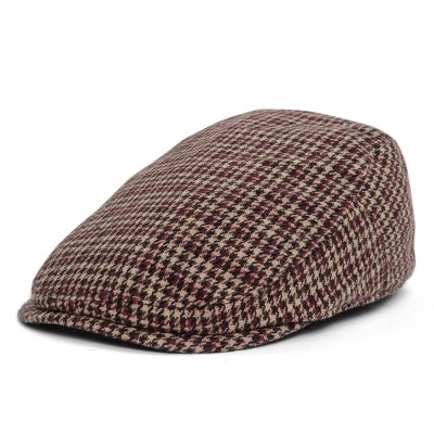 Casquette gavroche/irlandaise - Gårda Dunbeath (marron/rouge)