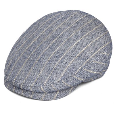 Casquette gavroche/irlandaise - Gårda Edington Striped Sixpence (bleu)