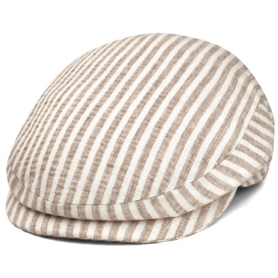 Casquette gavroche/irlandaise - Gårda Gargery Striped Sixpence (beige)