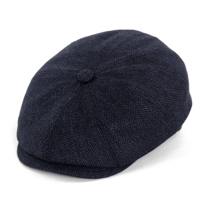 Casquette gavroche/irlandaise - Gårda Premium Oakham Wool Newsboy (bleu)