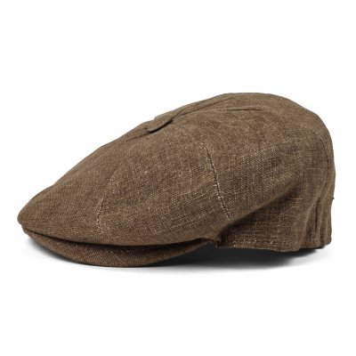 Gubbkeps / Flat cap - Gårda Vero Linen Newsboy Cap (brun)