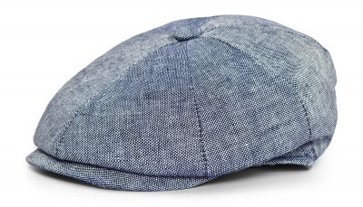 Casquette gavroche/irlandaise - Gårda Palizzi Marina Linen Newsboy Cap (bleu)