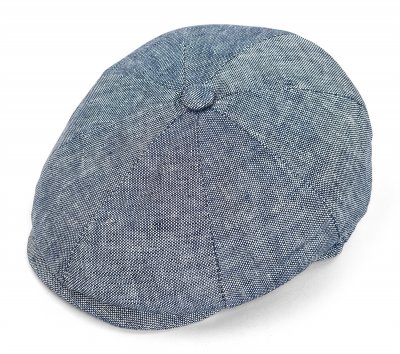 Casquette gavroche/irlandaise - Gårda Palizzi Marina Linen Newsboy Cap (bleu)