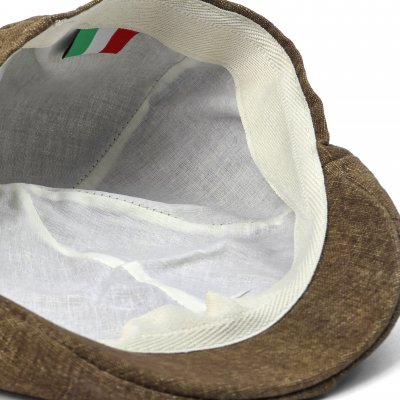 Casquette gavroche/irlandaise - Gårda Tallone Linen Flat Cap (marron)