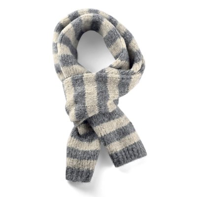 Écharpes - Gårda Grindelwald Striped Wool Mix Scarf (beige/gris)