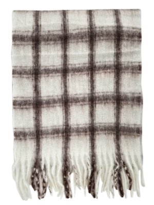 Écharpes - Gårda Rennell Check Wool Mix Scarf (beige)