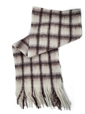 Écharpes - Gårda Rennell Check Wool Mix Scarf (beige)