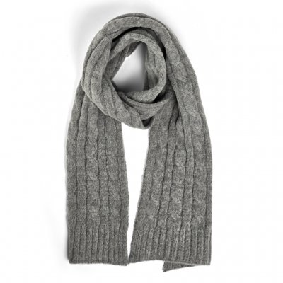 Écharpes - Gårda Sölden Cable Knit Wool Mix Scarf (gris)