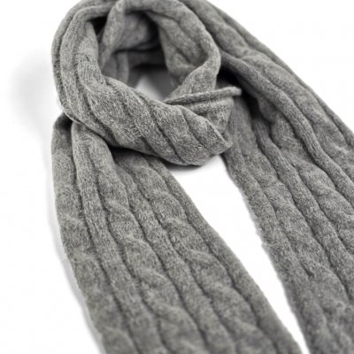 Écharpes - Gårda Sölden Cable Knit Wool Mix Scarf (gris)