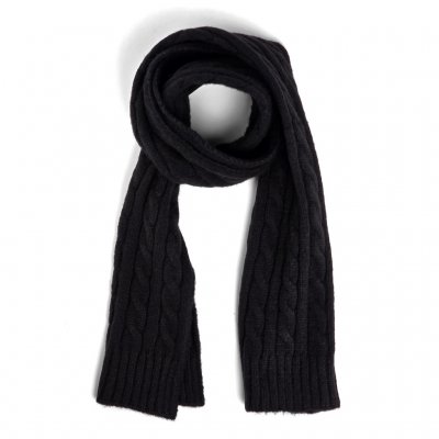 Écharpes - Gårda Sölden Cable Knit Wool Mix Scarf (noir)
