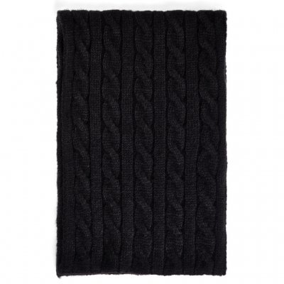 Écharpes - Gårda Sölden Cable Knit Wool Mix Scarf (noir)