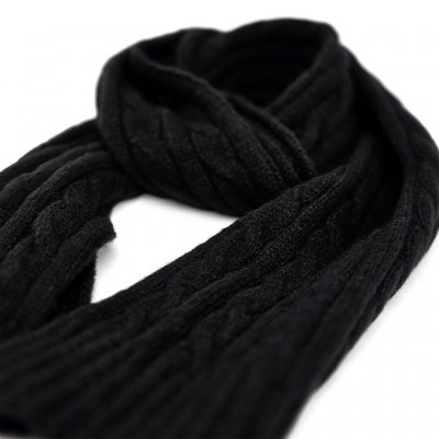 Écharpes - Gårda Sölden Cable Knit Wool Mix Scarf (noir)