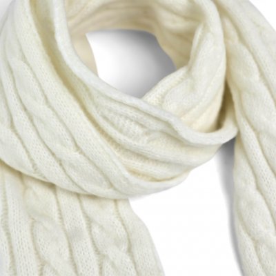 Écharpes - Gårda Sölden Cable Knit Wool Mix Scarf (blanc)