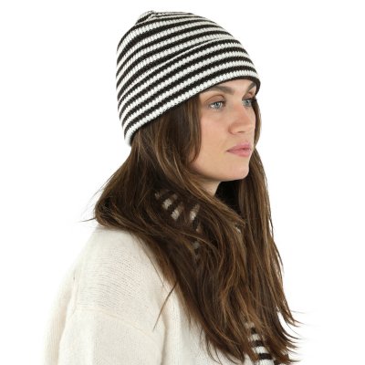 Écharpes - Gårda Engelberg Striped Wool Mix Scarf (marron/blanc)