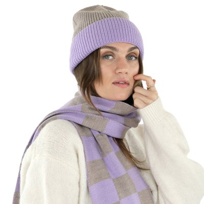 Écharpes - Gårda Kitzbühel Merino Wool Check Scarf (violet/beige)