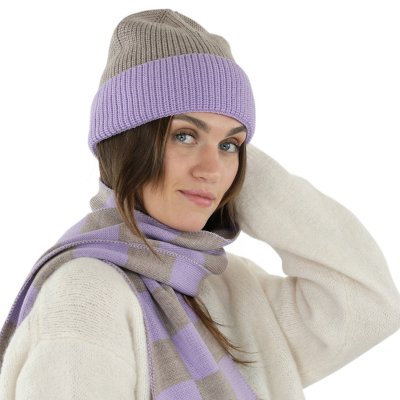 Écharpes - Gårda Kitzbühel Merino Wool Check Scarf (violet/beige)