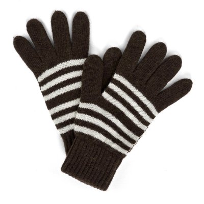 Gants - Gårda Cavalese Knitted Wool Mix Gloves (marron/blanc)